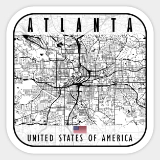 Atlanta Map USA Sticker